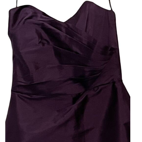 Alfred Sung Dress Womens Size 4 Formal Purple Strapless Ruched 90s Y2K Vintage - Picture 4 of 8